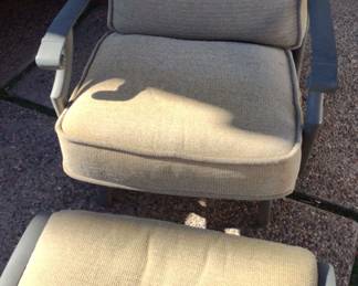 Rocking Metal Patio Chair With Footrest