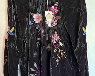 Johnny Was Embroidered Long Sleeve Top
