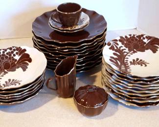 Kate Spade Brown White Dishware