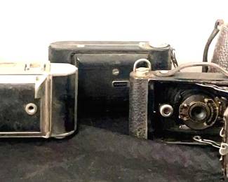 Vintage Cameras Kodak, Universal and Agfa Isolette