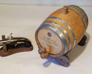 Vintage Flintlock Pistol Table Lighter Wood Barrel