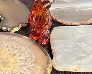 Bear Fetish Geode Slices