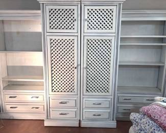 PaintedDistressed 4 Piece Armoire