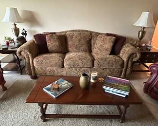 Lazy boy Sofa- Ethan Allen Old Tavern Coffee Table. 