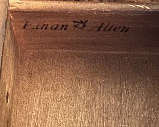 Ethan Allen furniture.