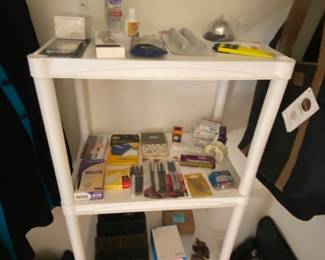 Misc office supplies, lap desk, bags, pillows,  and more