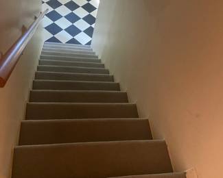 Things past this frame are down these stairs of the kitchen.  Watch your step!