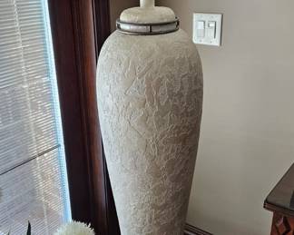 Tall Vintage Floor Lamp With Metal Base