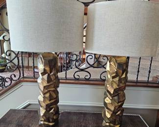 Gold Geometric Table Lamps