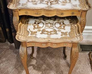 Vintage 1950s Florentine Gilded Nesting Tables 