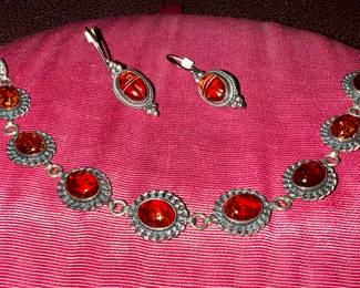 Sterling Silver & Amber