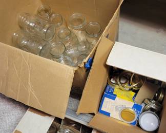 Lots Of Canning Jars And Tops ( Will Be Sold All Together