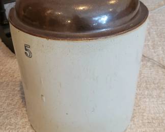 Vintage 5 Gallon Stoneware Crock Jug
