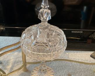 Heavy Cut Glass / Crystal Candy Dish