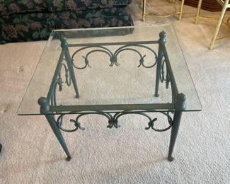 Beveled Glass Top Metal Frame