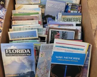 Box Full Of Maps From All Round The United States