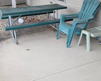 Metal based Fiberglass Picnic Table