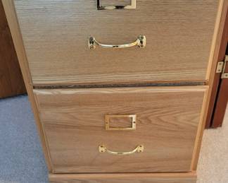 Oak Filing Cabinet With Keys