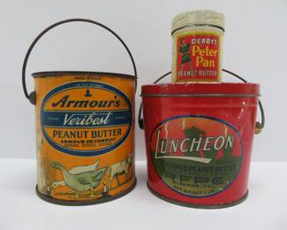 Peanut butter tins