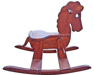 Vintage Wooden Rocking Horse