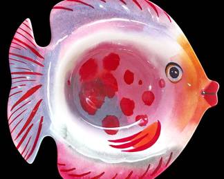 Abstract Fish Melamine Bowl