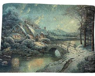 Thomas Kinkade Light Up Tapestry