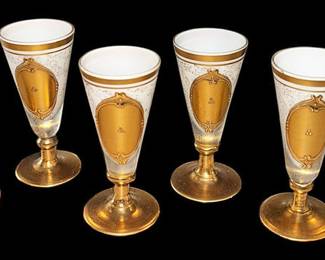 MCM Bohemia Czechoslovakia Cordial Glasses