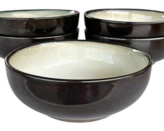 Sango Nova Black Cereal Bowls