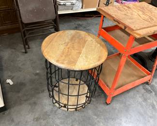 Wood & Metal Side Table