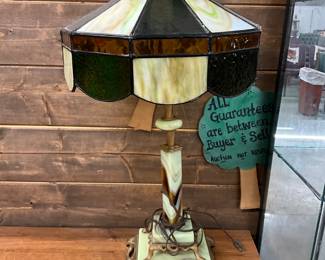 Uranium Stained Glass Table Lamp