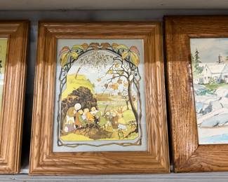1970's Framed Illustration from the Story of the Root Children