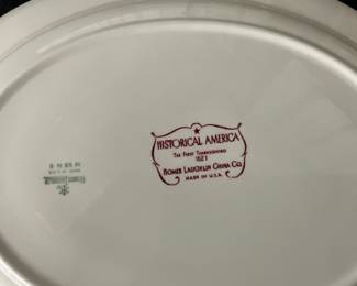 Homer Laughlin Historical America Red Platter