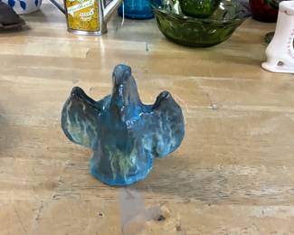 Blue Lucite Figurine