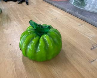 Green Glass Pumpkin 