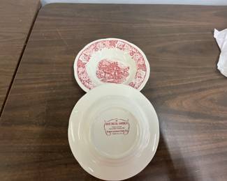 Homer Laughlin Historical America Red Plate