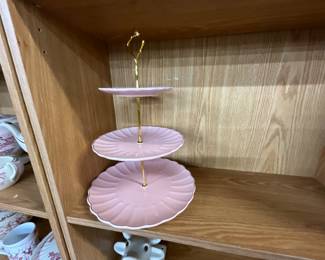 3 Tier Pink Serving Tray