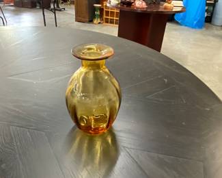 Blenko Amber Glass Vase