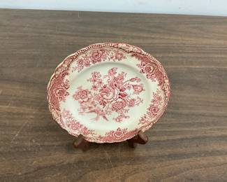 Crown Ducal Bristol Red Dessert Plate
