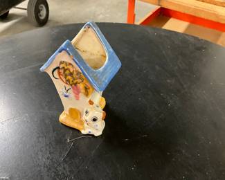Ceramic Dog & House Planter