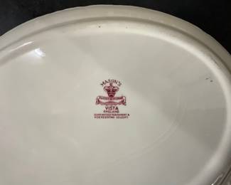 Mason's Vista Pink Oval Serving Platter
