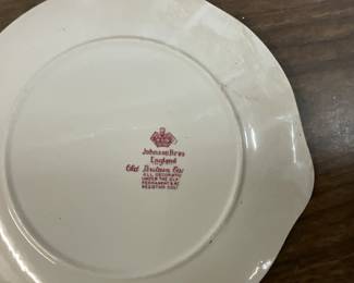 Johnson Bros Old Britain Castles Red Square Plate