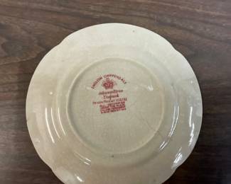 Johnson Bros Red English Chippendale Saucers