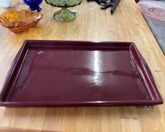 Burgandy Colored Tray