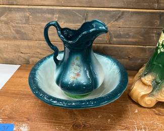 W Adams & Co Ironstone Pitcher & Wash Basin