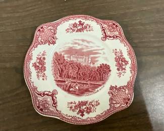Johnson Bros Old Britain Castles Red Square Plate