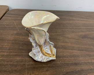 1950's Kass Pottery Lusterware Calla Lily Vase