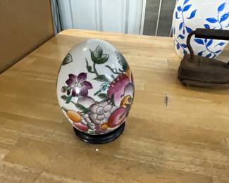 Porcelain Hand Painted Egg