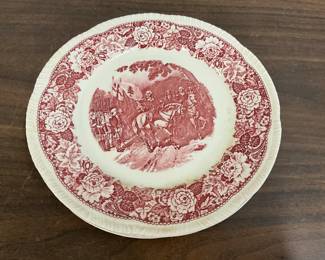 Homer Laughlin Historical America Red Plate