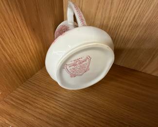 Alfred Meakin "Tintern" Pitcher Red & White Transferware