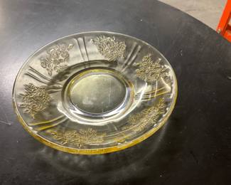 Federal Yellow Sharon Cabbage Rose Saucer